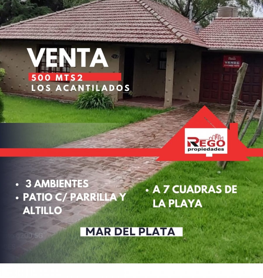 Casa de 4 ambientes en los Acantilados