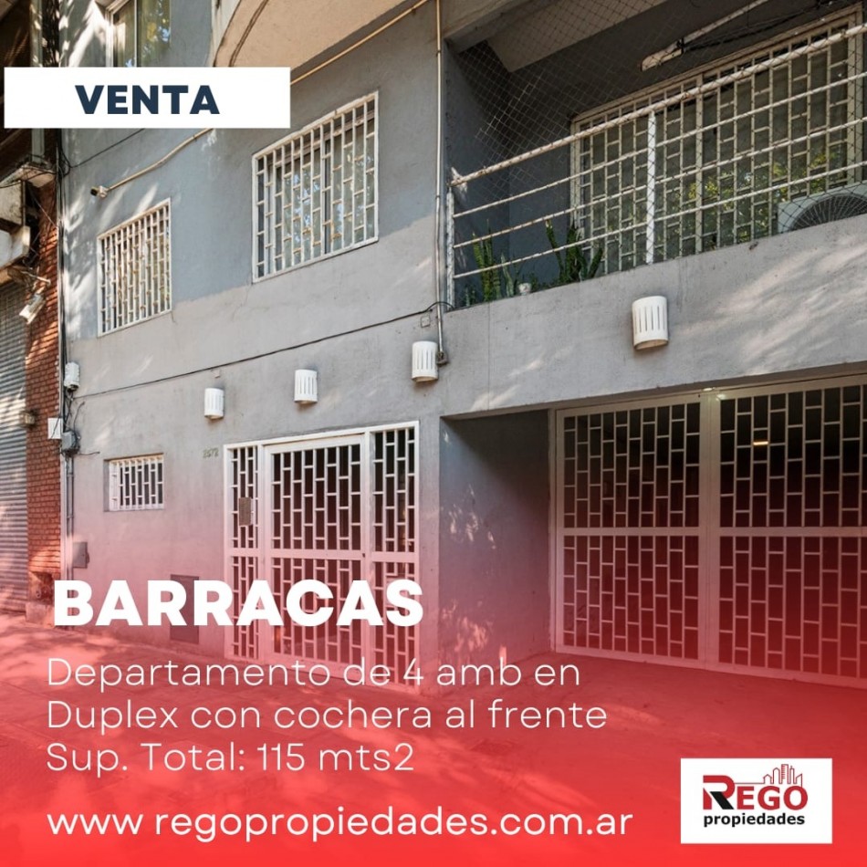 DEPARTAMENTO EN DUPLEX - C/COCHERA CUBIERTA Y PARRILLA