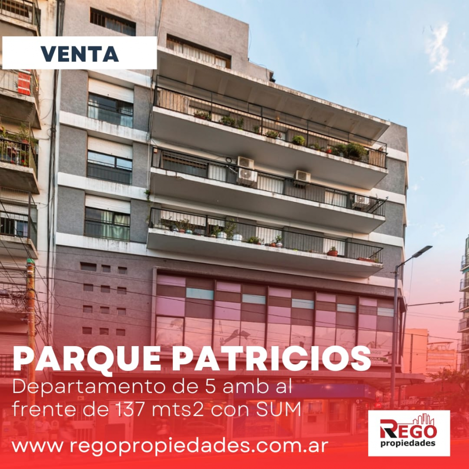DEPARTAMENTO 5 AMB- CON BALCON AL FRENTE -SUM Y TERRAZA