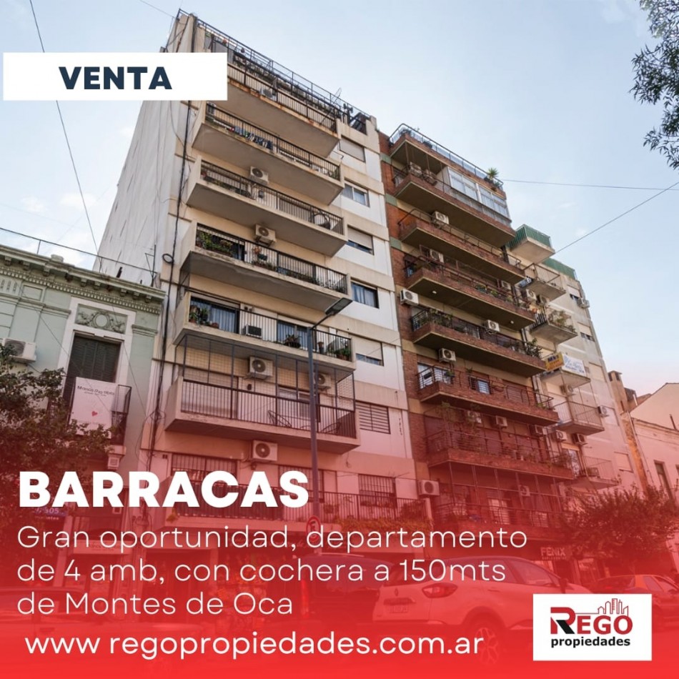 VENTA DEPARTAMENTO 4 AMBIENTES CON BALCON UBICADO EN BARRACAS