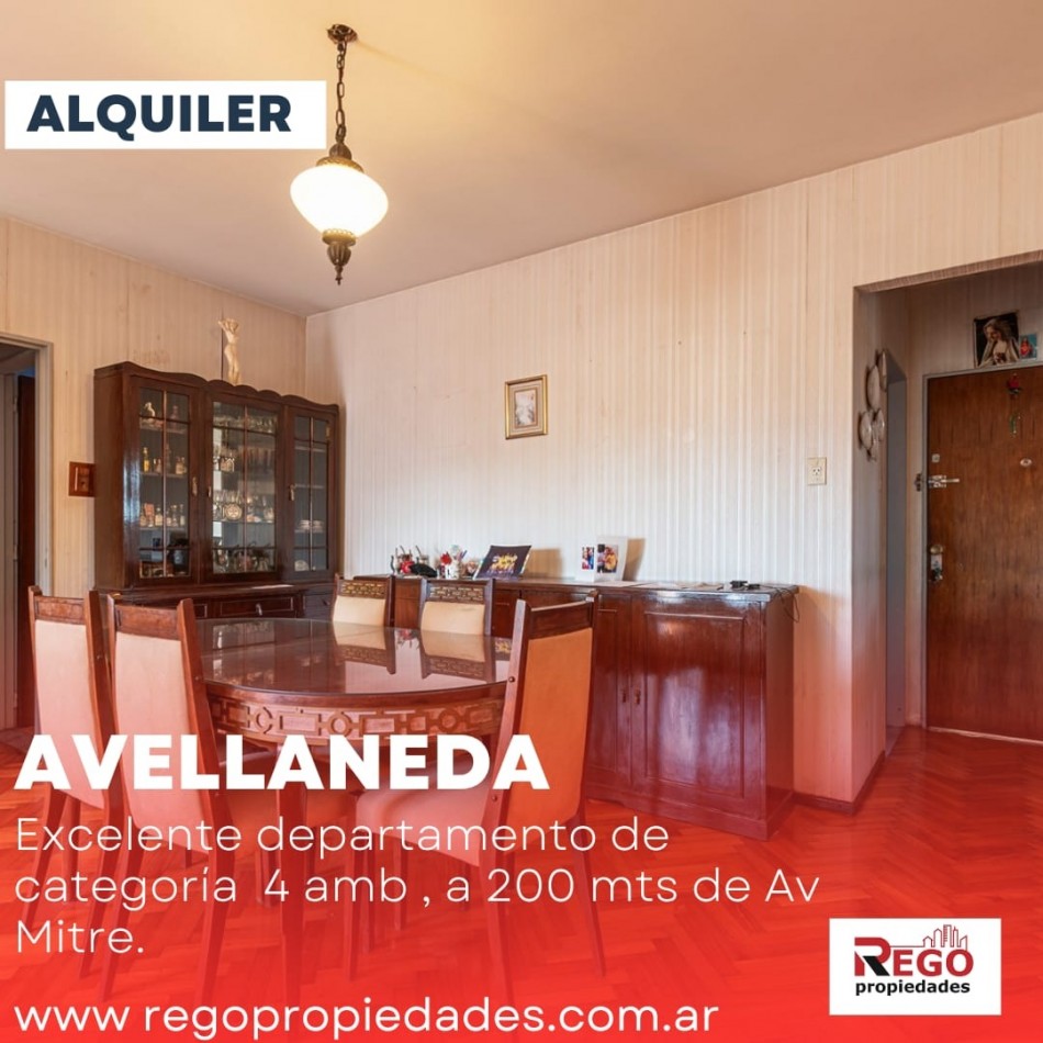 ALQUILER EXCELENTE DEPARTAMENTO 4 AMB AMUEBLADO