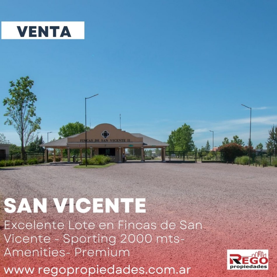 VENTA: LOTE- FINCAS DE SAN VICENTE SPORTING-2000mts