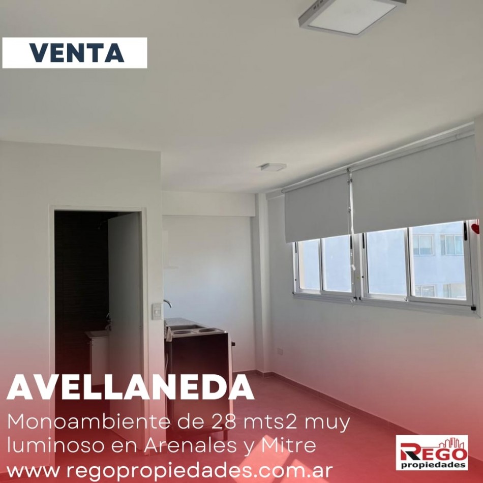 VENTA : GRAN OPORTUNIDAD : Monoambiente  de 28 mts2 a mts de Av Mitre