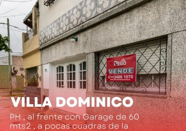 VENTA CASA DE  4 AMB. AL FRENTE  DE 2 PLANTAS CON GARAGE SIN EXPENSAS
