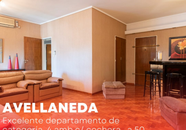 Excelente Departamento 4 ambientes en altura con cochera  - Avellaneda Centro.